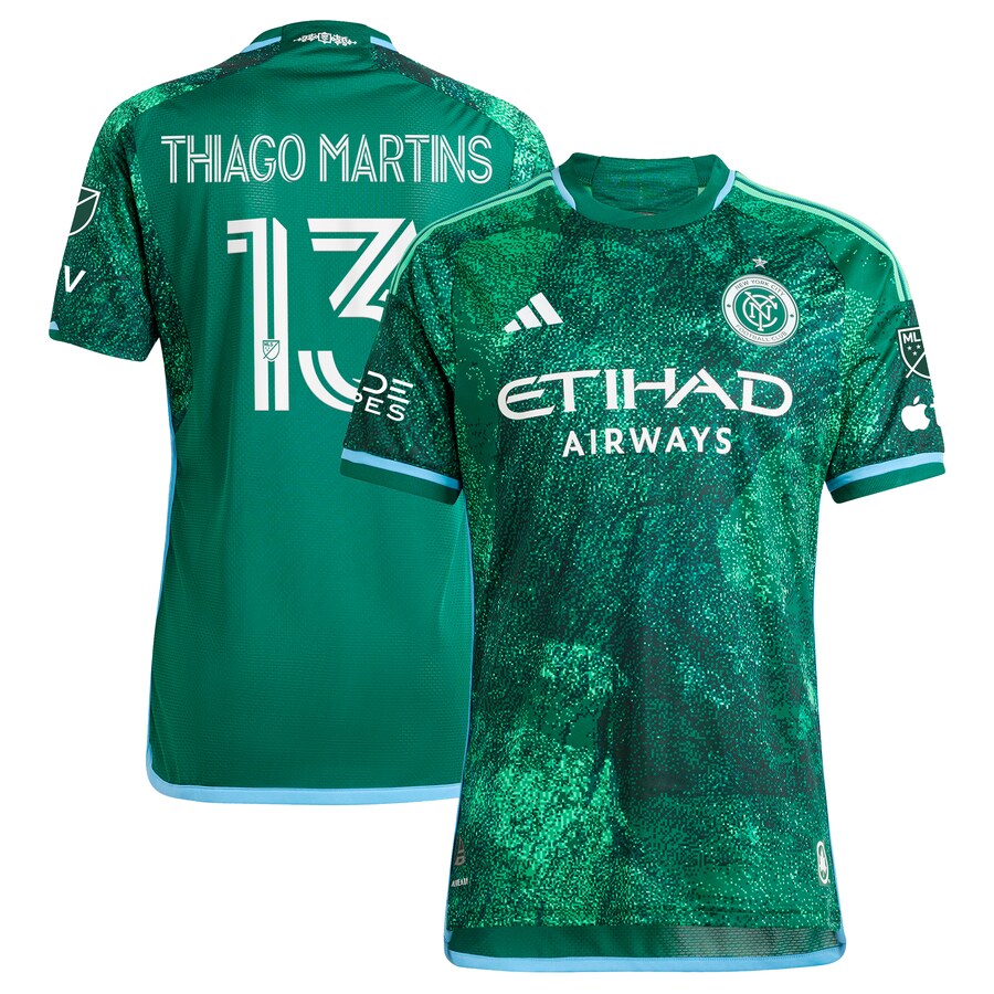 Men's New York City FC Thiago Martins adidas Green 2023 The Parks Authentic Player Jersey - Ujersey Shop