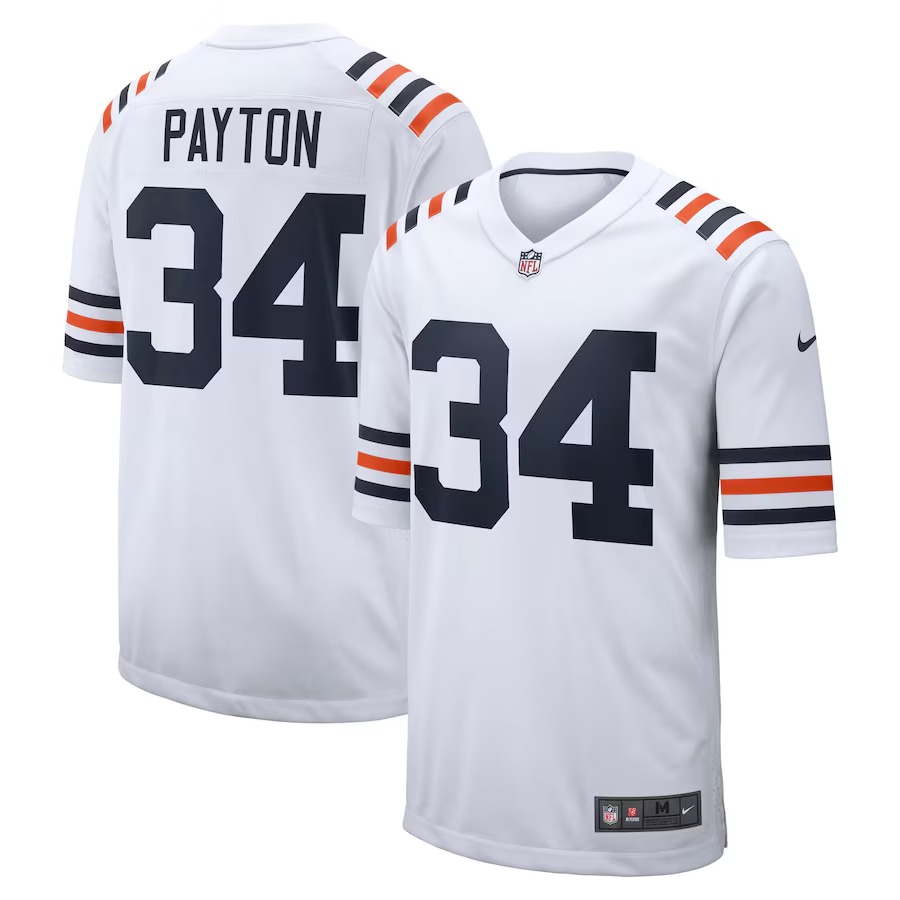 Men's Chicago Bears Walter Payton Nike White Retired Player Game Jersey - Ujersey Shop
