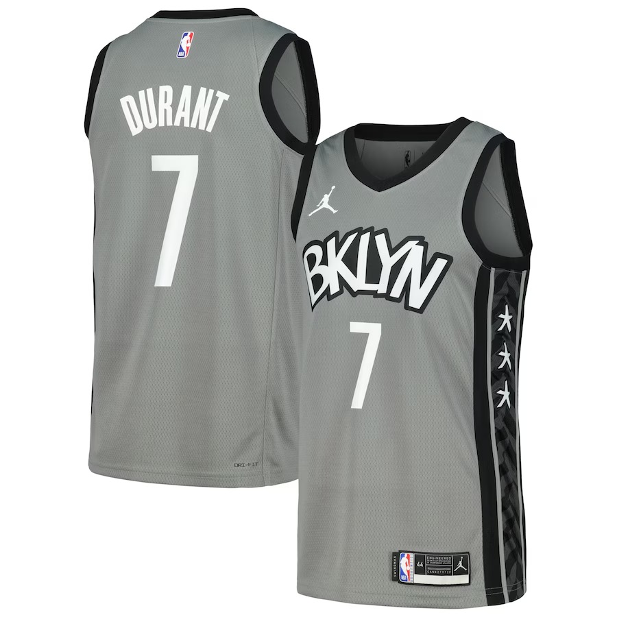 Men's Brooklyn Nets Kevin Durant Nike Gray Swingman Player Jersey - Statement Edition - Ujersey Shop