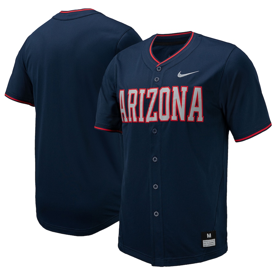 Men's Nike Navy Arizona Wildcats Replica Full-Button Baseball Jersey - Ujersey Shop