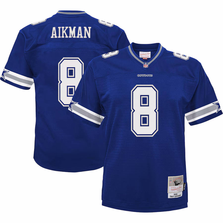 Youth Dallas Cowboys Troy Aikman Mitchell & Ness Navy Retired Player Legacy Jersey - Ujersey Shop