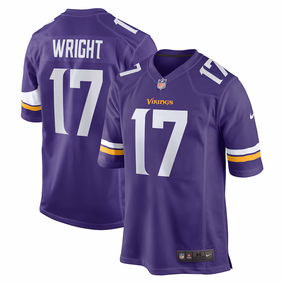 Men's Minnesota Vikings Ryan Wright Nike Purple Game Jersey - Ujersey Shop