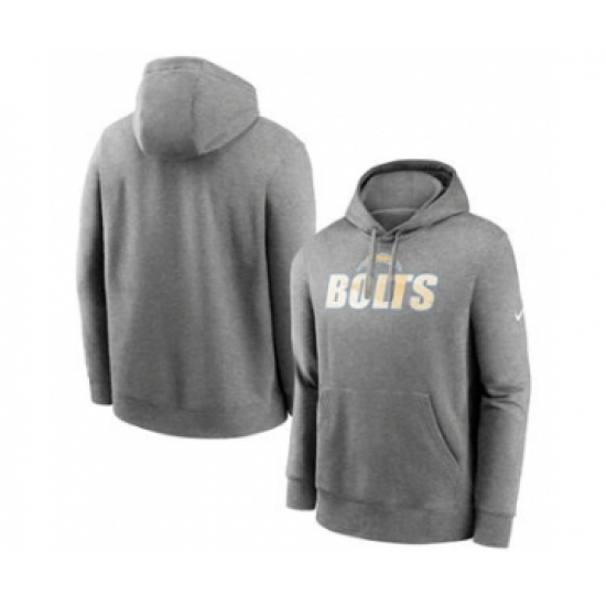 Men's Los Angeles Chargers Heathered Charcoal Fan Gear Local Club Pullover Hoodie - Ujersey Shop