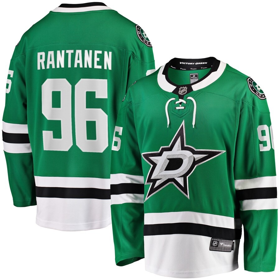 Men's Dallas Stars Mikko Rantanen Fanatics Kelly Green Home Breakaway Jersey - Ujersey Shop