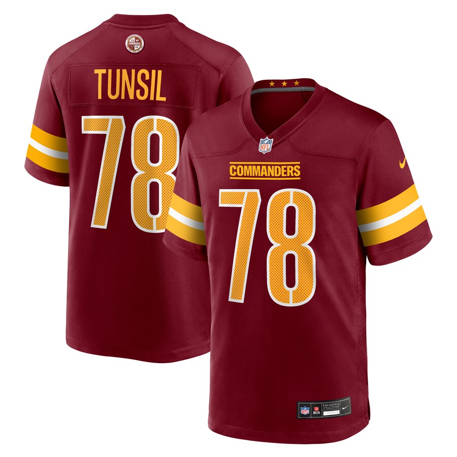 Men's Washington Commanders Laremy Tunsil Nike Burgundy Team Game Jersey - Ujersey Shop