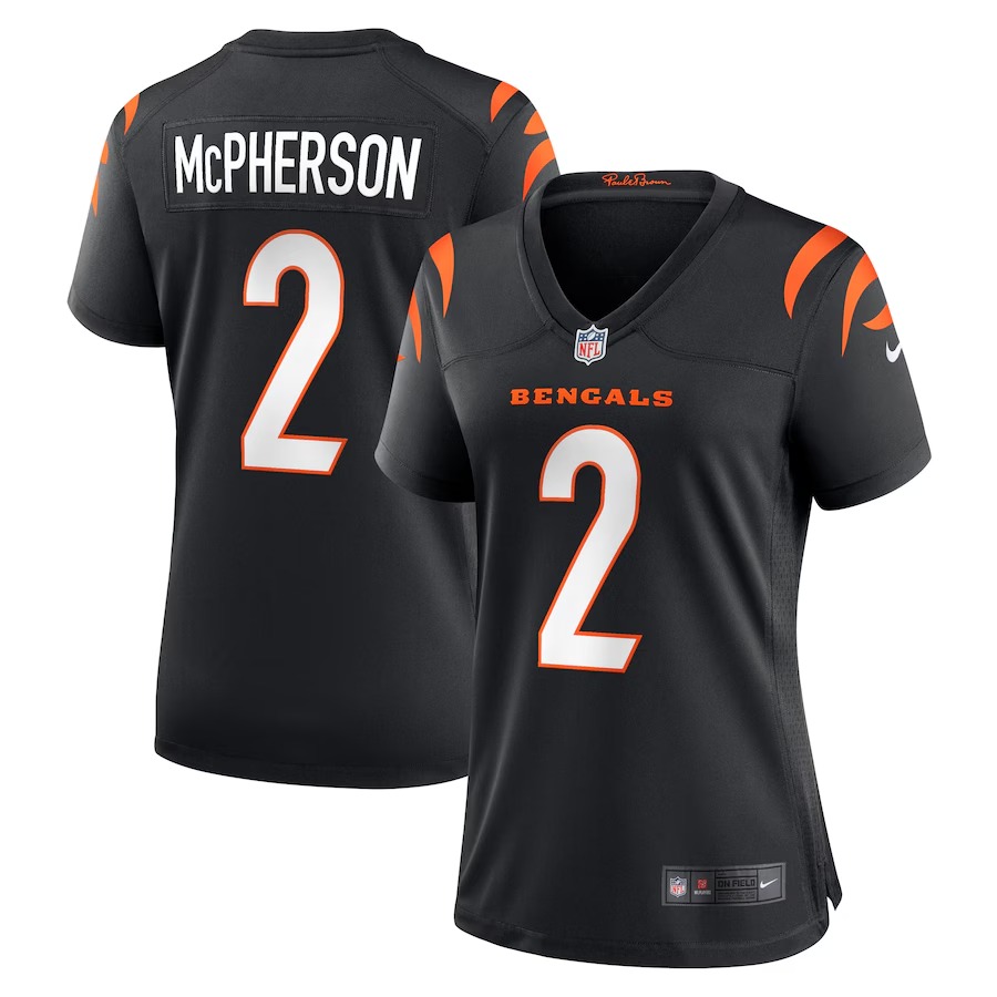 Women's Cincinnati Bengals Evan McPherson Nike Black Game Jersey - Ujersey Shop