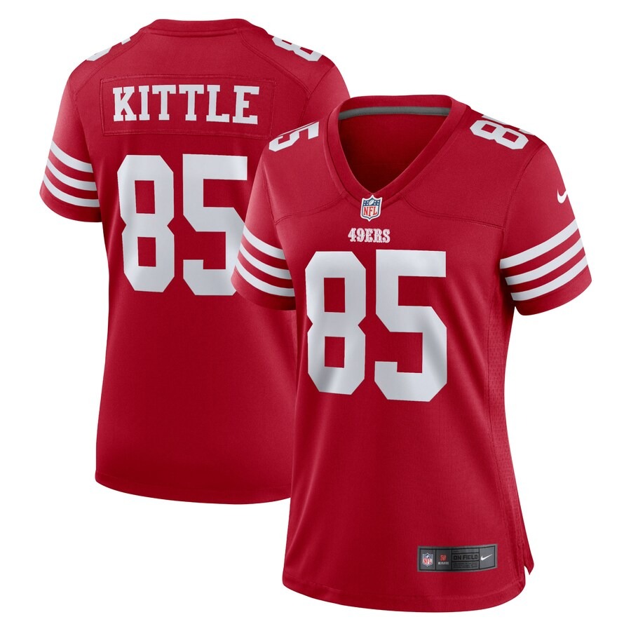 Women's San Francisco 49ers George Kittle Nike Scarlet Team Game Player Jersey - Ujersey Shop
