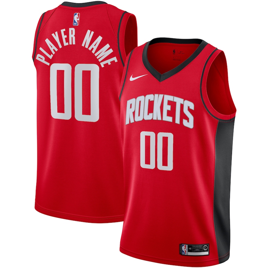 Men's Houston Rockets Nike Red 2020/21 Swingman Custom Jersey - Icon Edition - Ujersey Shop