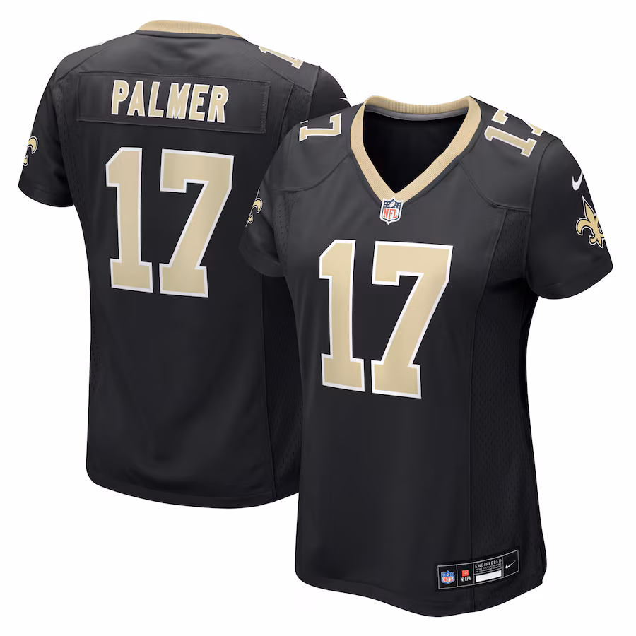 Women's New Orleans Saints Trey Palmer Nike Black Team Game Jersey - Ujersey Shop