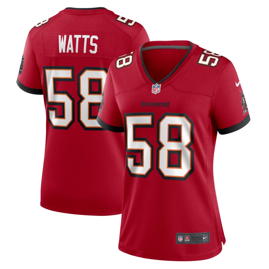 Women's Tampa Bay Buccaneers Markees Watts Nike  Red  Game Jersey - Ujersey Shop