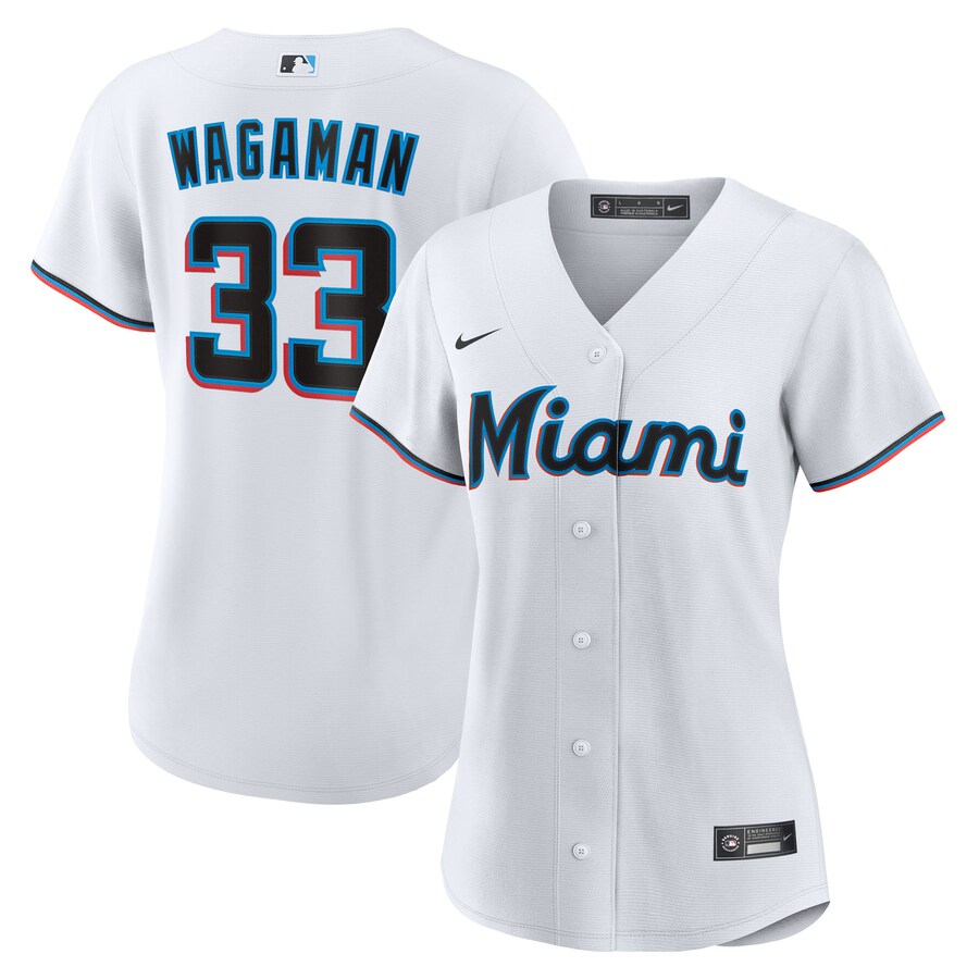 Women's Miami Marlins Eric Wagaman Nike White Home Replica Jersey - Ujersey Shop