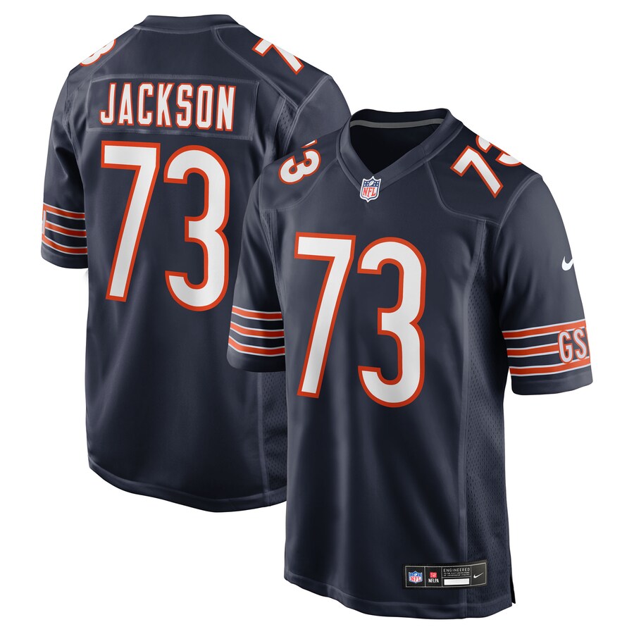 Men's Chicago Bears Jonah Jackson Nike Navy Team Game Jersey - Ujersey Shop
