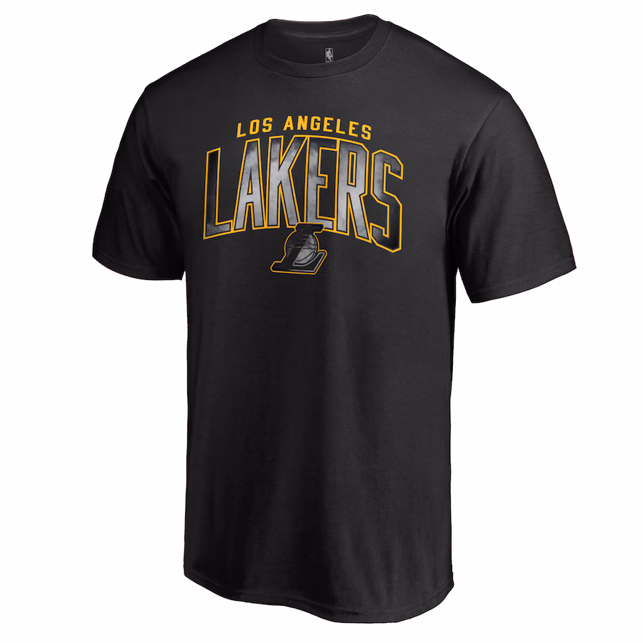Men's Los Angeles Lakers Black Arch Smoke T-Shirt - Ujersey Shop