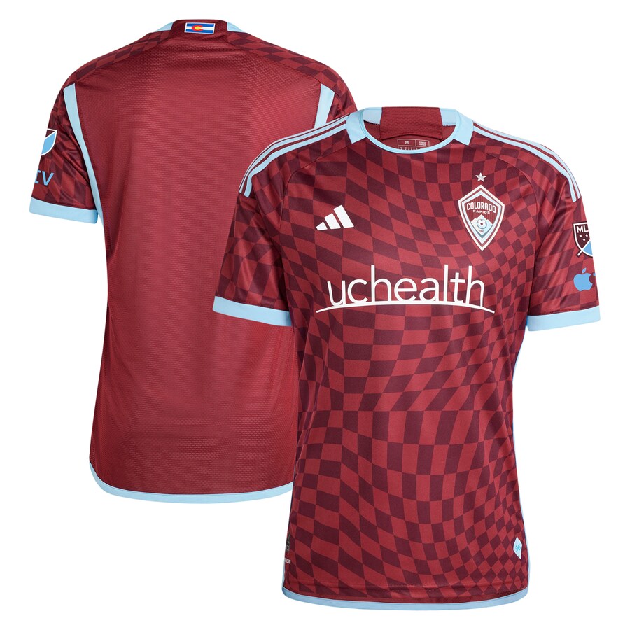 Men's Colorado Rapids  adidas Burgundy 2024 One Flag Kit Authentic Jersey - Ujersey Shop