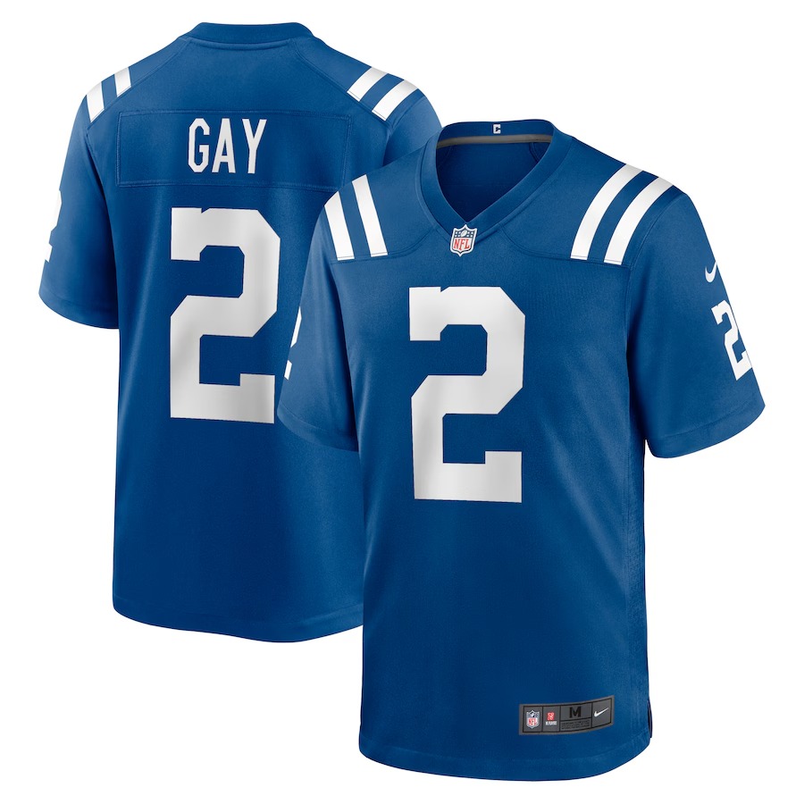 Men's Indianapolis Colts Matt Gay Nike Royal Game Player Jersey - Ujersey Shop