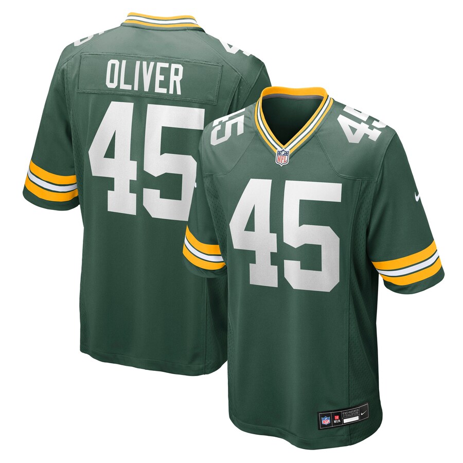 Men's Green Bay Packers Collin Oliver Nike Green Team Game Jersey - Ujersey Shop