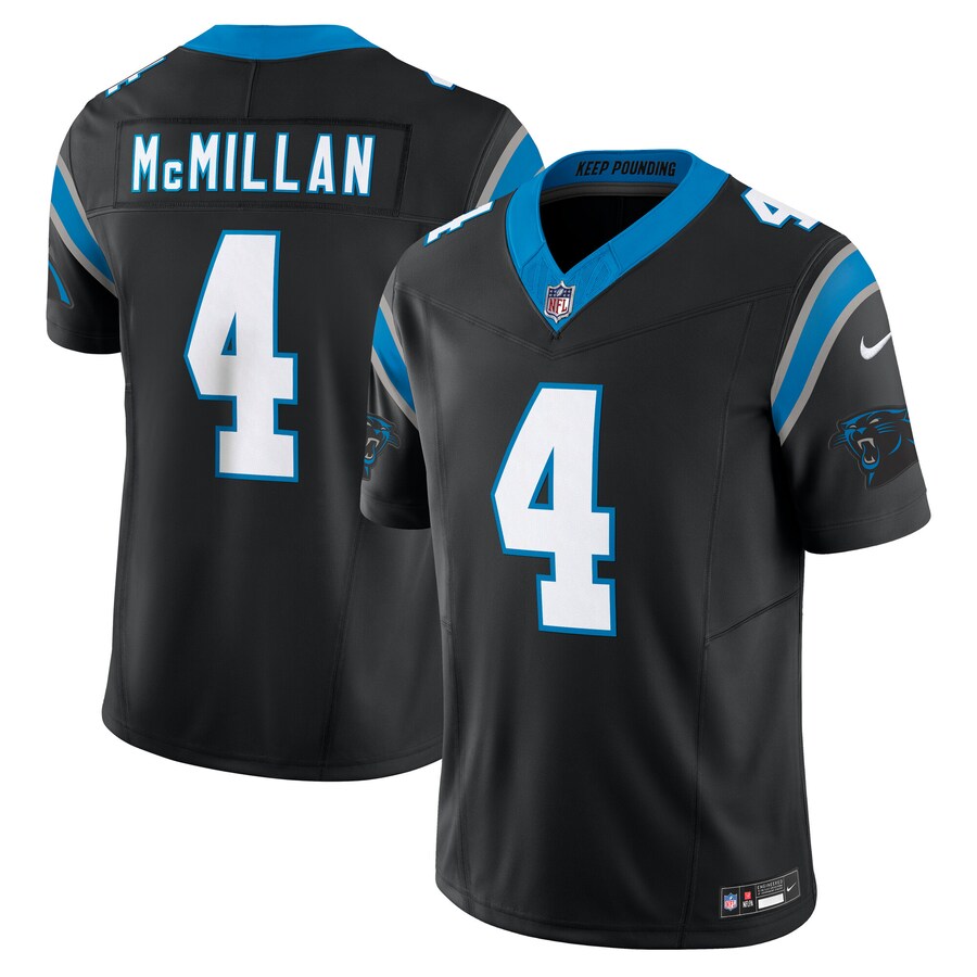 Men's Carolina Panthers Tetairoa McMillan Nike Black Team Vapor F.U.S.E. Limited Jersey - Ujersey Shop