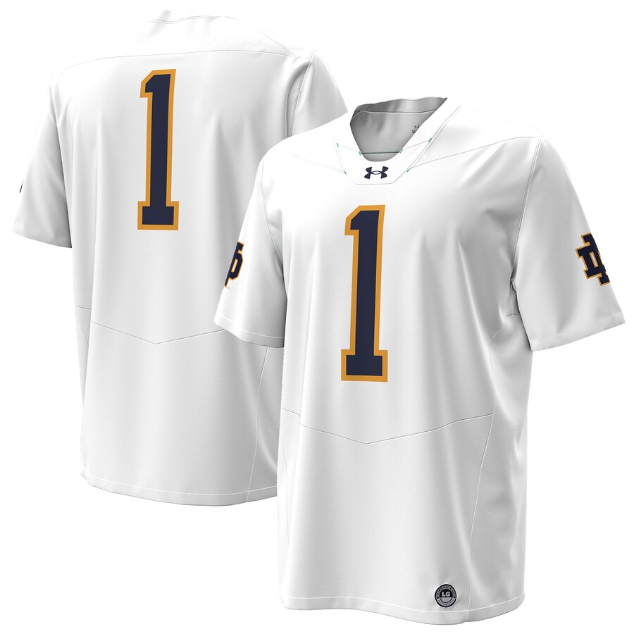 Men's Under Armour  White Notre Dame Fighting Irish Premier Football Jersey - Ujersey Shop