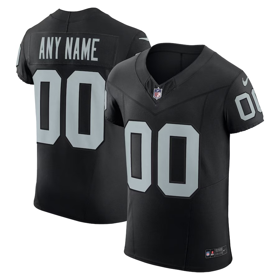 Men's Las Vegas Raiders Nike Black Vapor F.U.S.E. Elite Custom Jersey - Ujersey Shop
