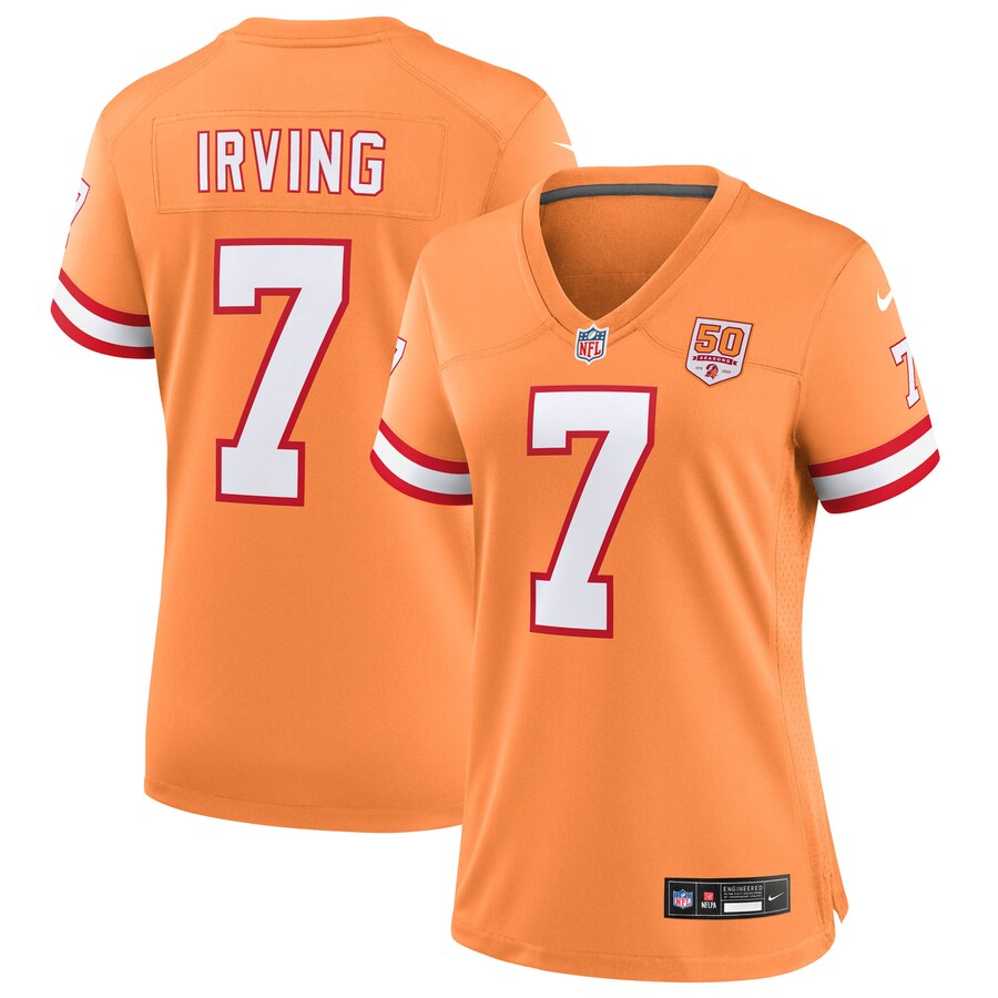 Women's Tampa Bay Buccaneers Bucky Irving Nike Creamsicle 50th Season Game Jersey - Ujersey Shop
