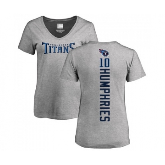 Football Women's Tennessee Titans #10 Adam Humphries Ash Backer T-Shirt - Ujersey Shop