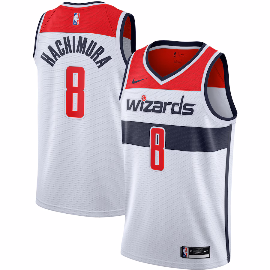 Men's Washington Wizards Rui Hachimura Nike White 2020/21 Swingman Jersey - Association Edition - Ujersey Shop