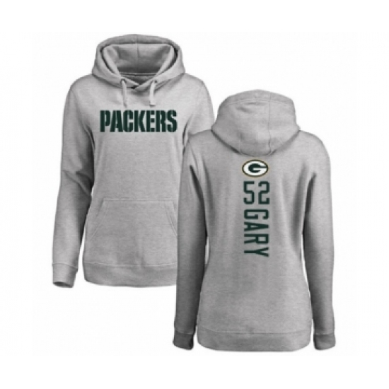 Football Women's Green Bay Packers #52 Rashan Gary Ash Backer Hoodie - Ujersey Shop