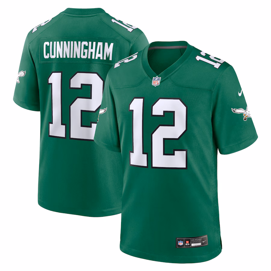 Men's Philadelphia Eagles Randall Cunningham Nike Kelly Green Alternate Retired Player Game Jersey - Ujersey Shop
