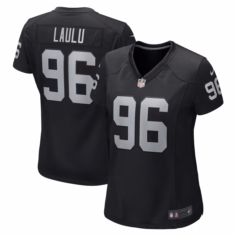 Women's Las Vegas Raiders Jonah Laulu Nike Black Game Jersey - Ujersey Shop
