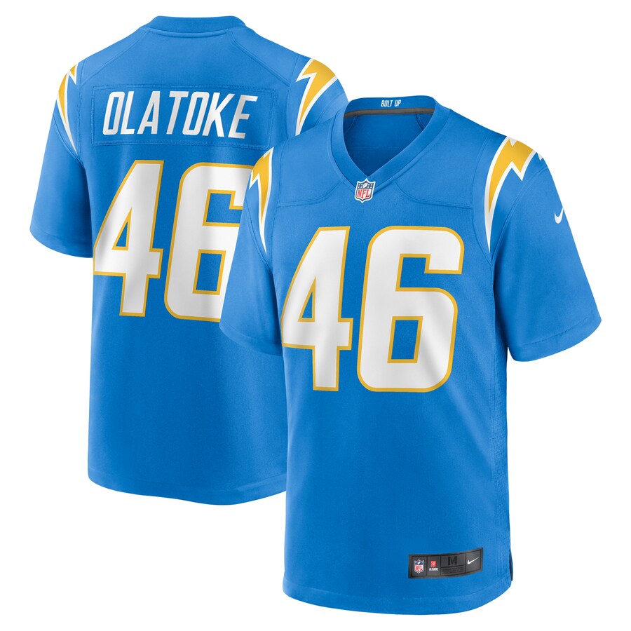 Men's Los Angeles Chargers Praise Olatoke Nike  Powder Blue Team Game Jersey - Ujersey Shop