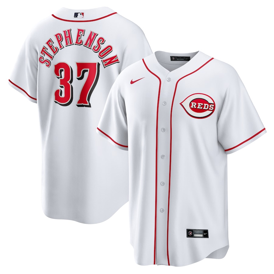 Men's Cincinnati Reds Tyler Stephenson Nike White Home Replica Jersey - Ujersey Shop