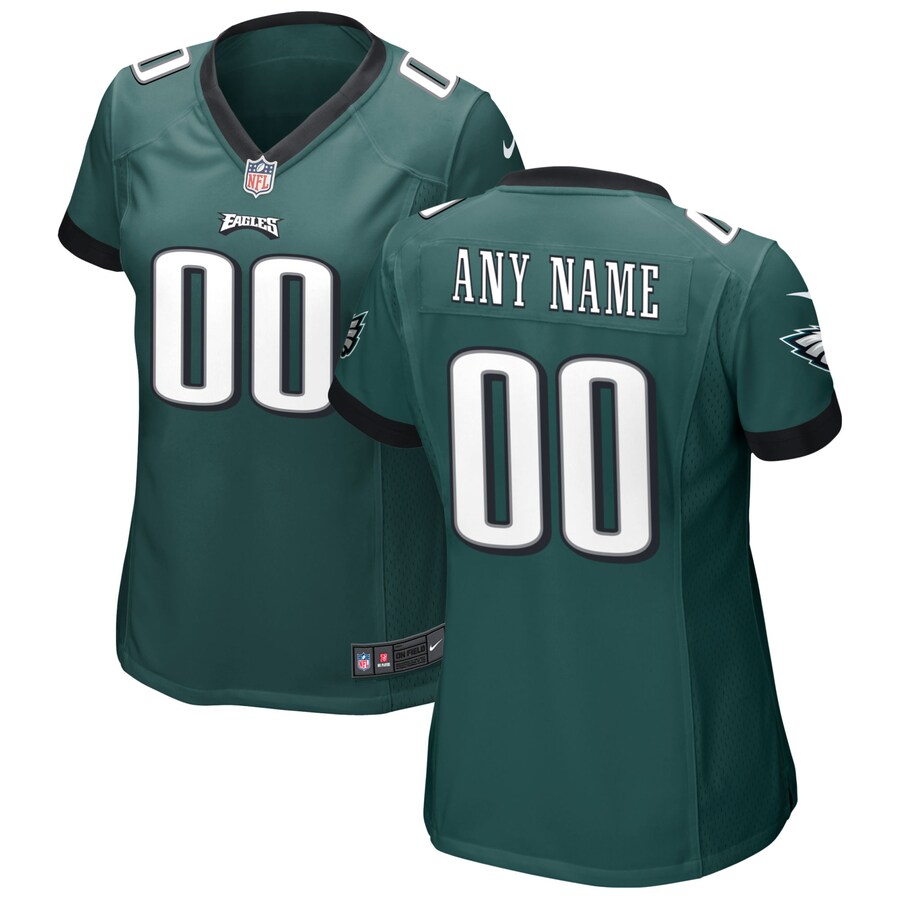 Women's Nike Midnight Green Philadelphia Eagles Custom Game Jersey - Ujersey Shop