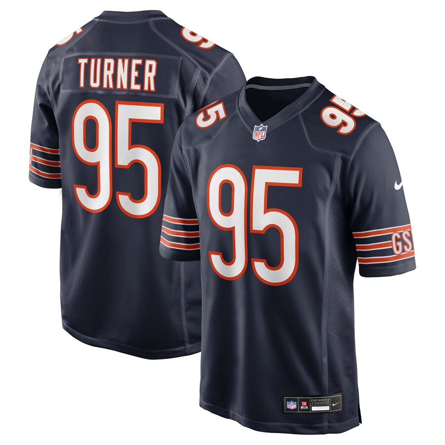 Men's Chicago Bears Shemar Turner Nike Navy Team Game Jersey - Ujersey Shop