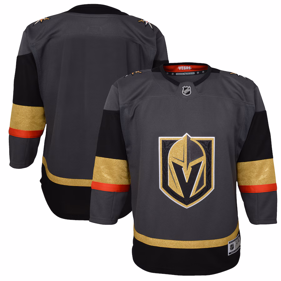 Youth Vegas Golden Knights Gray Alternate Premier Blank Jersey - Ujersey Shop