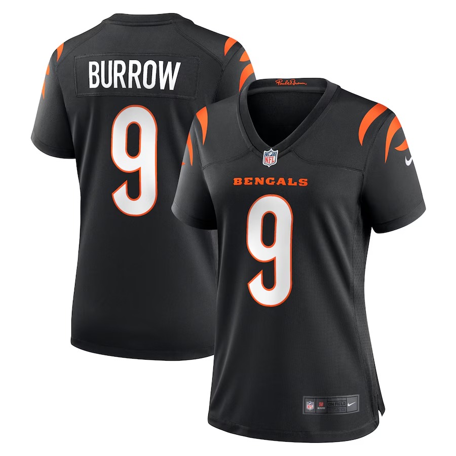 Women's Cincinnati Bengals Joe Burrow Nike Black Player Game Jersey - Ujersey Shop