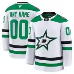 Men's Dallas Stars Fanatics White Away Premium Custom Jersey - Ujersey Shop
