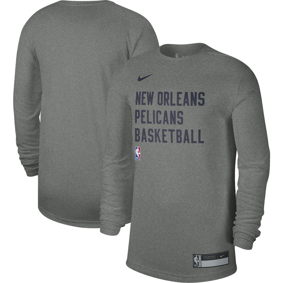Unisex New Orleans Pelicans Nike Heather Gray 2023/24 Legend On-Court Practice Long Sleeve T-Shirt - Ujersey Shop