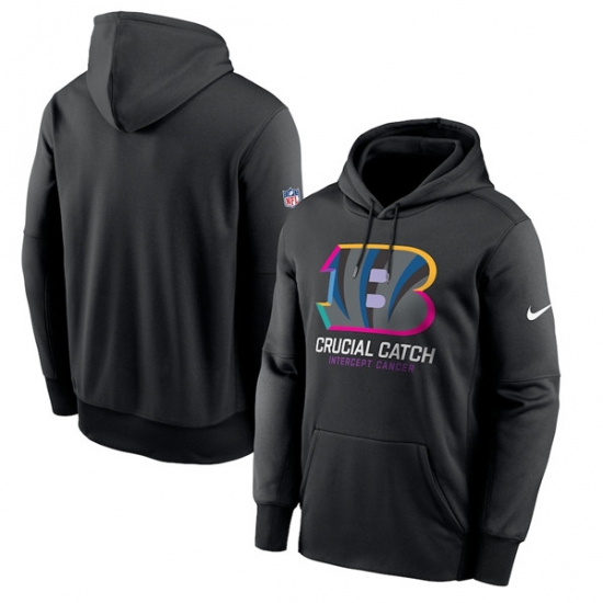 Men's Cincinnati Bengals Black 2024 Crucial Catch Club Pullover Hoodie - Ujersey Shop