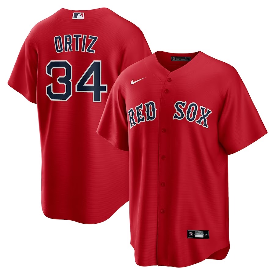 Men's Boston Red Sox David Ortiz Nike Red Alternate Replica Player Jersey - Ujersey Shop