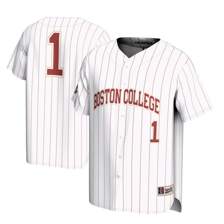 #1 Boston College Eagles GameDay Greats Lightweight Baseball Fashion Jersey - White - Ujersey Shop