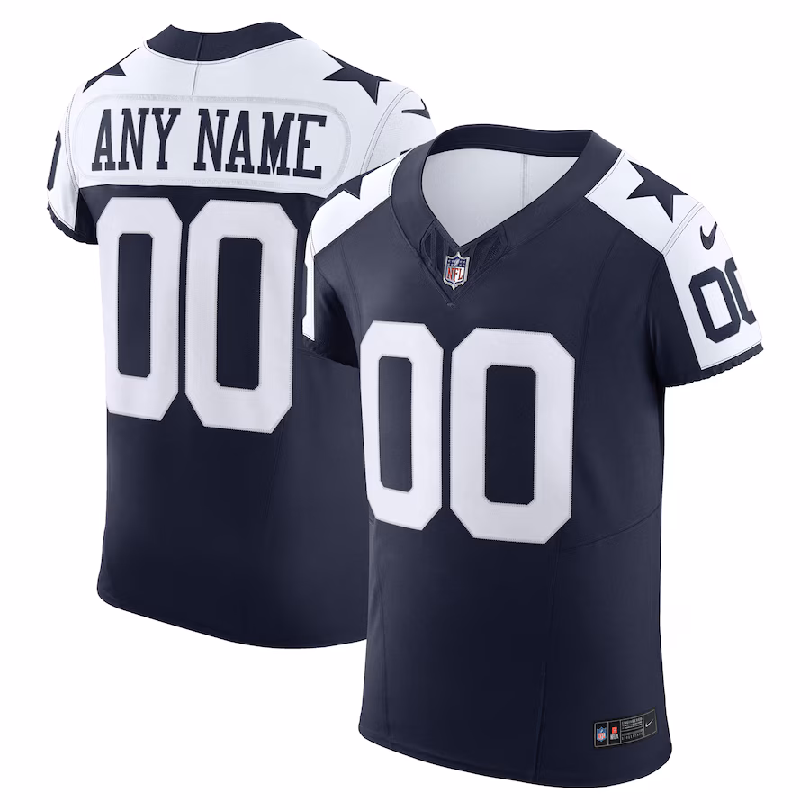 Men's Dallas Cowboys Nike Navy Vapor F.U.S.E. Elite Custom Jersey - Ujersey Shop