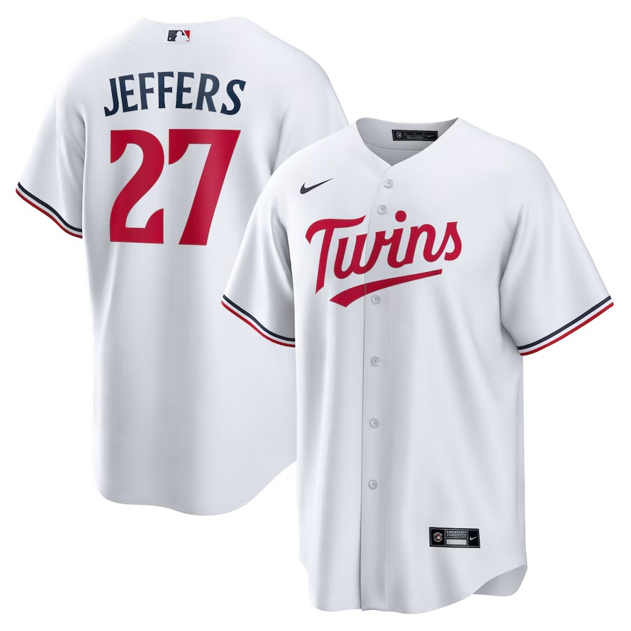 Men's Minnesota Twins Ryan Jeffers Nike White Home Replica Player Jersey - Ujersey Shop