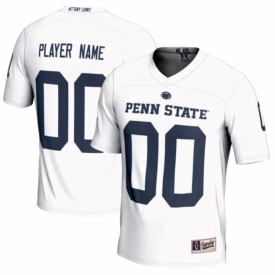 Penn State Nittany Lions GameDay Greats NIL Pick-A-Player Football Jersey - White - Ujersey Shop