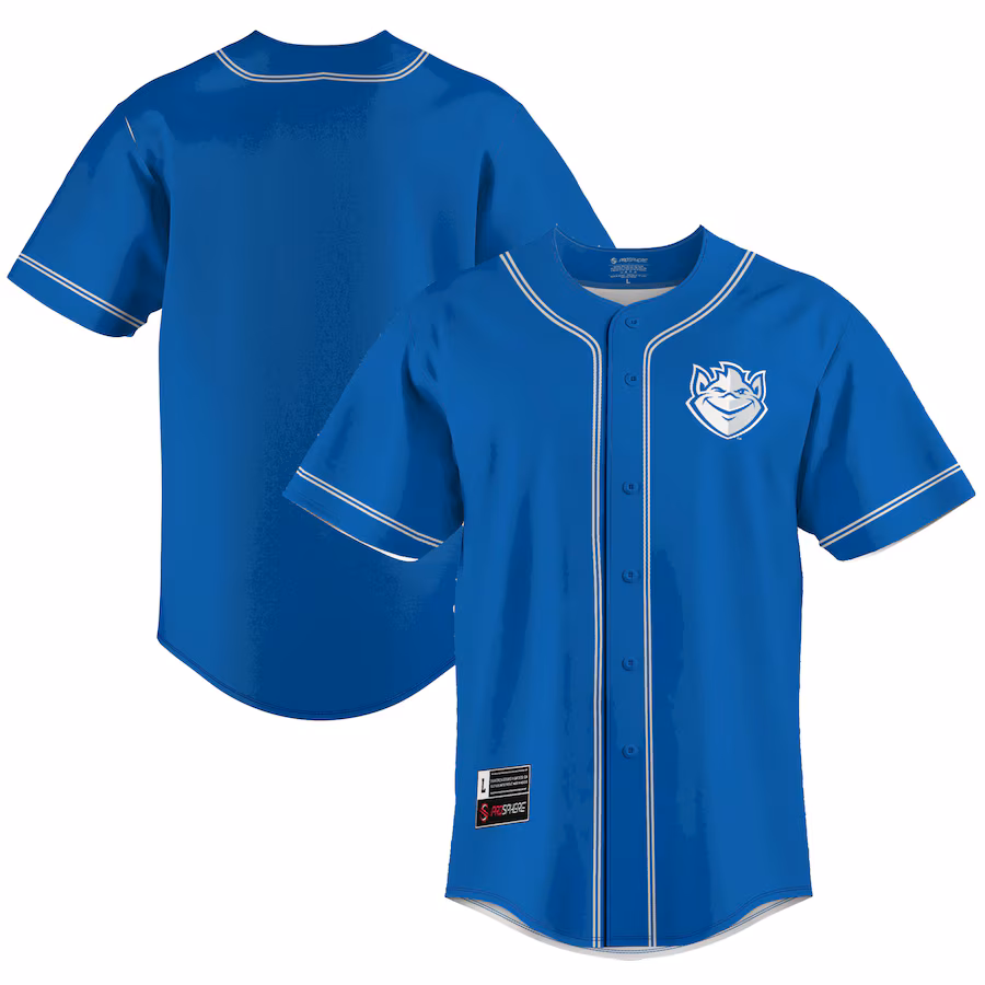 Men's GameDay Greats  Blue Saint Louis Billikens  Lightweight Baseball Jersey - Ujersey Shop