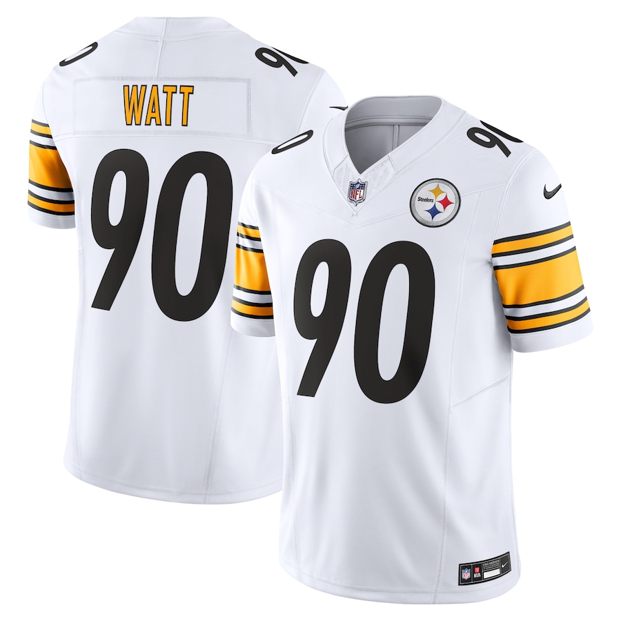 Men's Pittsburgh Steelers T.J. Watt Nike White Vapor F.U.S.E. Limited Jersey - Ujersey Shop