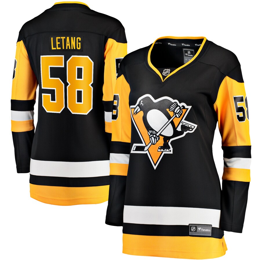 Women's Pittsburgh Penguins Kris Letang Fanatics Branded Black Home Breakaway Player Jersey - Ujersey Shop