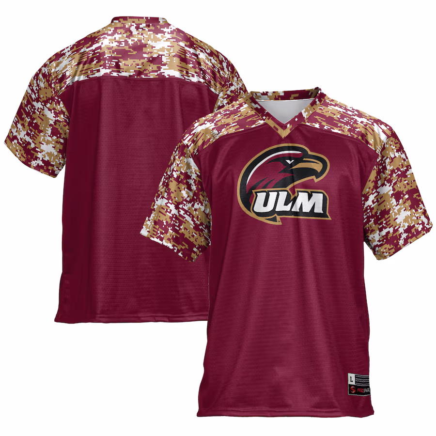 Men's GameDay Greats Maroon ULM Warhawks Football Jersey - Ujersey Shop