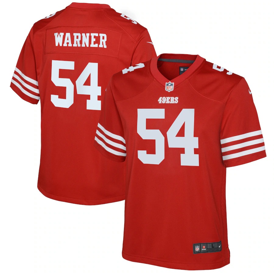 Youth San Francisco 49ers Fred Warner Nike Scarlet Game Jersey - Ujersey Shop