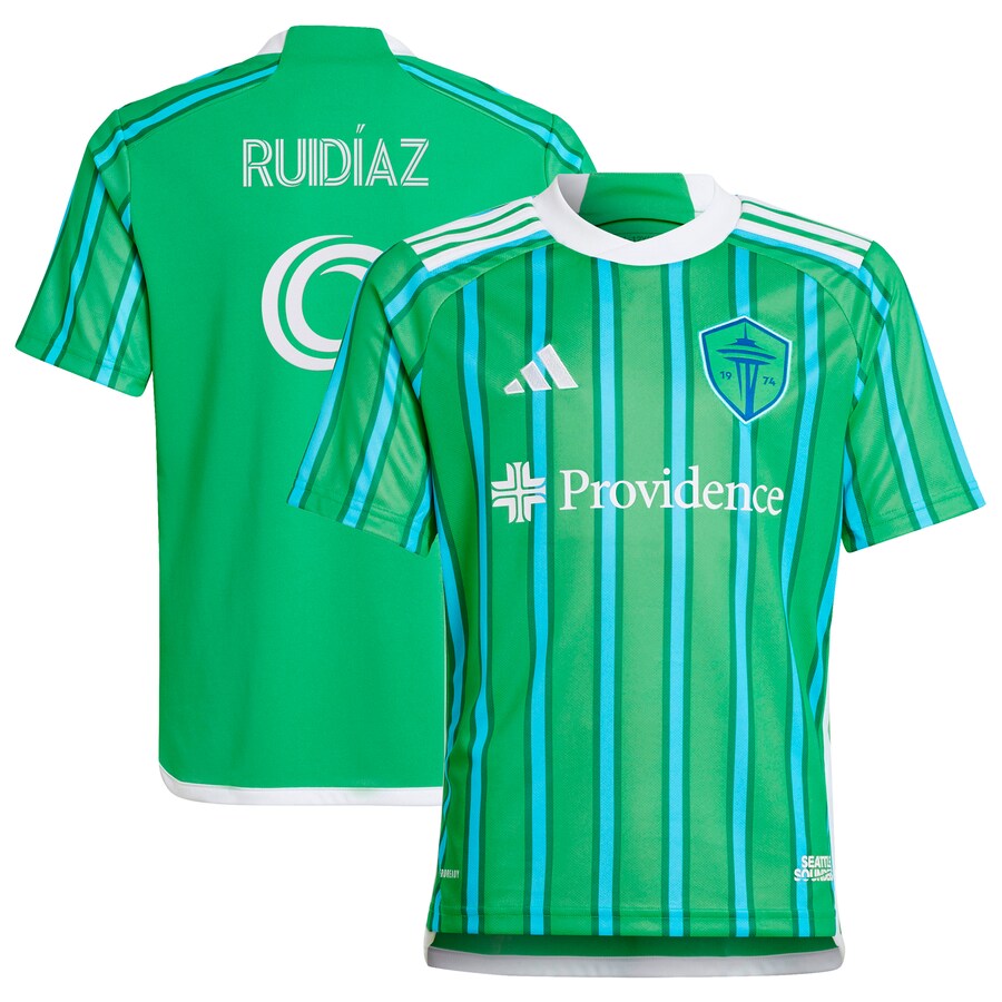 Youth Seattle Sounders FC Raul Ruidiaz adidas Green 2024 The Anniversary Kit Replica Player Jersey - Ujersey Shop