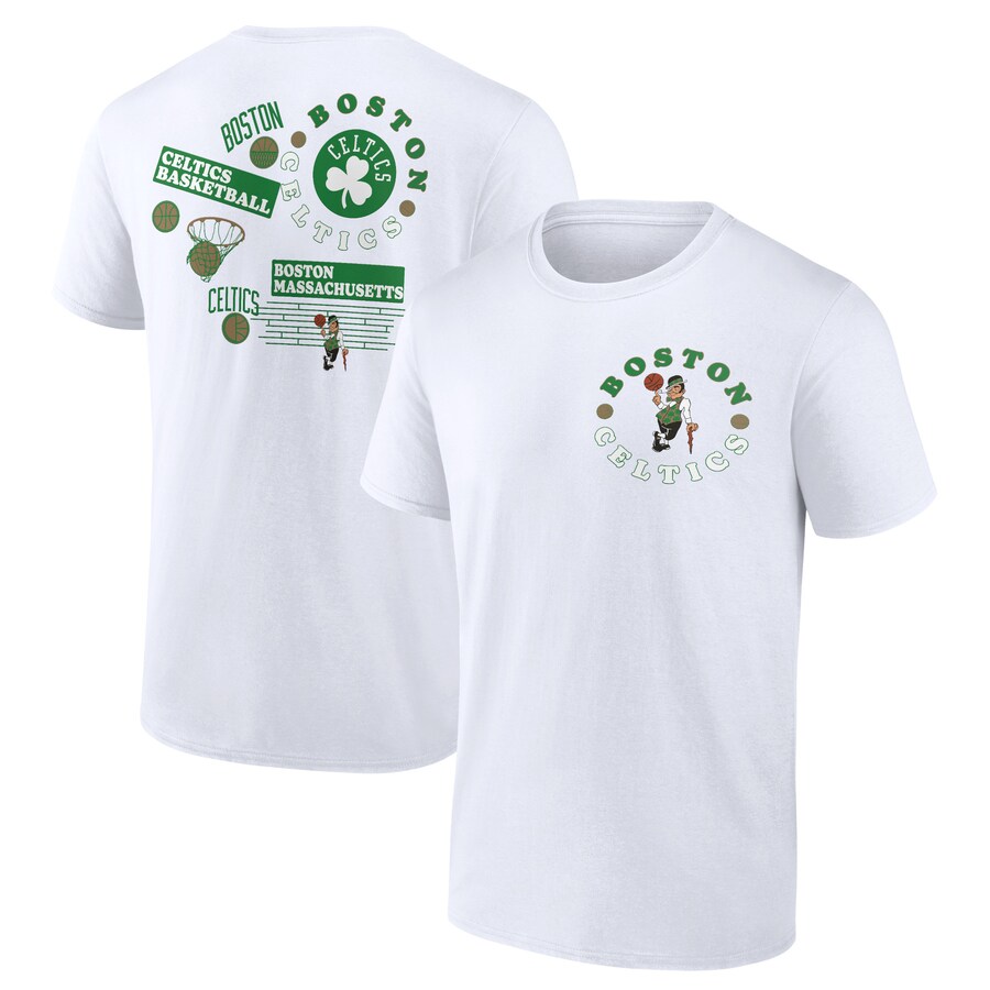 Men's Boston Celtics  White Street Collective T-Shirt - Ujersey Shop